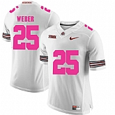 Ohio State Buckeyes 25 Mike Weber White 2018 Breast Cancer Awareness College Football Jersey DingZhi,baseball caps,new era cap wholesale,wholesale hats