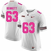 Ohio State Buckeyes 63 Michael Bennett White 2018 Breast Cancer Awareness College Football Jersey DingZhi,baseball caps,new era cap wholesale,wholesale hats