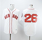 Red Sox 26 Wade Boggs White Cool Base Baseball Jerseys,baseball caps,new era cap wholesale,wholesale hats