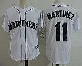 Seattle Mariners #11 Martinez White New Cool Base Stitched MLB Jersey Dzhi,baseball caps,new era cap wholesale,wholesale hats