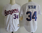 Texas Rangers #34 Nolan Ryan White Mitchell And Ness Throwback Stitched Jerseys Dzhi,baseball caps,new era cap wholesale,wholesale hats
