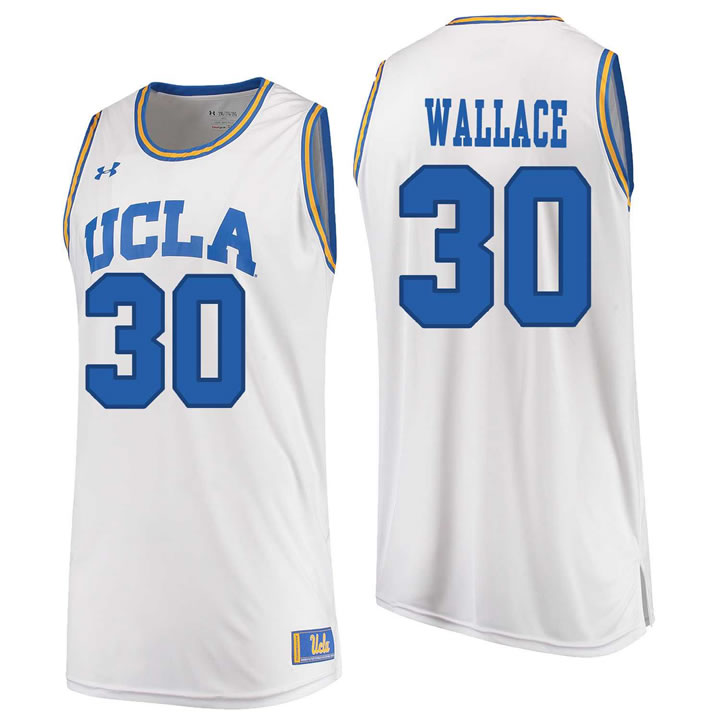 UCLA Bruins 30 Joseph Wallace White College Basketball Jersey Dzhi