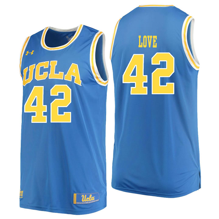 UCLA Bruins 42 Kevin Love Blue College Basketball Jersey Dzhi