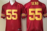 USC Trojans 55 Junior Seau Red College Football Jersey,baseball caps,new era cap wholesale,wholesale hats