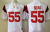 USC Trojans 55 Junior Seau White College Football Jersey,baseball caps,new era cap wholesale,wholesale hats