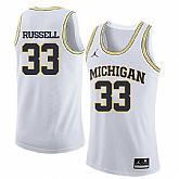 University of Michigan 33 Cazzie Russell White College Basketball Jersey Dzhi,baseball caps,new era cap wholesale,wholesale hats