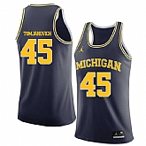 University of Michigan 45 Rudy Tomjanovich Navy College Basketball Jersey Dzhi