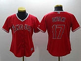 Women Angels 17 Shohei Ohtani Red Cool Base Baseball Jerseys,baseball caps,new era cap wholesale,wholesale hats