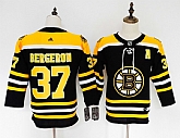 Women Bruins 37 Patrice Bergeron Black Adidas Stitched Jersey