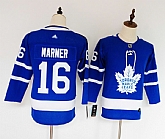 Women Maple Leafs 16 Mitch Marner Blue Adidas Stitched Jersey
