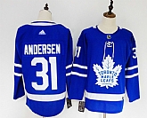Women Maple Leafs 31 Frederik Andersen Blue Adidas Stitched Jersey,baseball caps,new era cap wholesale,wholesale hats