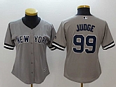 Women Yankees 99 Aaron Judge Gray Cool Base Baseball Jerseys,baseball caps,new era cap wholesale,wholesale hats