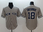 Yankees 18 Didi Gregorius Gray Cool Base Baseball Jerseys,baseball caps,new era cap wholesale,wholesale hats