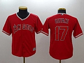 Youth Angels 17 Shohei Ohtani Red Cool Base Baseball Jerseys,baseball caps,new era cap wholesale,wholesale hats