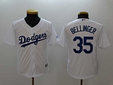 Youth Dodgers 35 Cody Bellinger Gray White Cool Base Baseball Jerseys,baseball caps,new era cap wholesale,wholesale hats