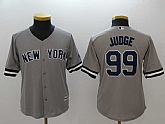 Youth Yankees 99 Aaron Judge Gray Cool Base Baseball Jerseys,baseball caps,new era cap wholesale,wholesale hats