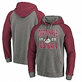 Arizona Cardinals NFL Pro Line by Fanatics Branded Timeless Collection Antique Stack Tri-Blend Raglan Pullover Hoodie Ash,baseball caps,new era cap wholesale,wholesale hats