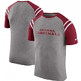 Arizona Cardinals Nike Enzyme Shoulder Stripe Raglan T-Shirt - Heathered Gray,baseball caps,new era cap wholesale,wholesale hats