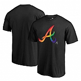 Atlanta Braves Fanatics Branded Black Big & Tall Pride T Shirt