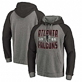 Atlanta Falcons NFL Pro Line by Fanatics Branded Timeless Collection Antique Stack Tri-Blend Raglan Pullover Hoodie Ash,baseball caps,new era cap wholesale,wholesale hats