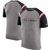 Atlanta Falcons Nike Enzyme Shoulder Stripe Raglan T-Shirt - Heathered Gray,baseball caps,new era cap wholesale,wholesale hats