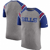 Buffalo Bills Nike Enzyme Shoulder Stripe Raglan T-Shirt - Heathered Gray,baseball caps,new era cap wholesale,wholesale hats