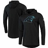 Carolina Panthers Nike Blend Performance Hooded Long Sleeve T-Shirt Black,baseball caps,new era cap wholesale,wholesale hats