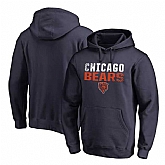Chicago Bears NFL Pro Line by Fanatics Branded Navy Iconic Collection Fade Out Pullover Hoodie 90Hou,baseball caps,new era cap wholesale,wholesale hats