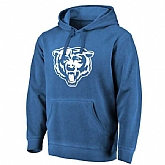 Chicago Bears NFL Pro Line by Fanatics Branded Navy White Logo Shadow Washed Pullover Hoodie 90Hou,baseball caps,new era cap wholesale,wholesale hats