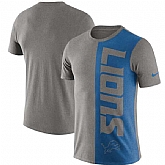 Detroit Lions Nike Coin Flip Tri-Blend T-Shirt - Heathered GrayBlue,baseball caps,new era cap wholesale,wholesale hats