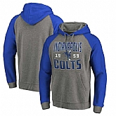 Indianapolis Colts NFL Pro Line by Fanatics Branded Timeless Collection Antique Stack Tri-Blend Raglan Pullover Hoodie Ash,baseball caps,new era cap wholesale,wholesale hats