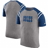 Indianapolis Colts Nike Enzyme Shoulder Stripe Raglan T-Shirt - Heathered Gray,baseball caps,new era cap wholesale,wholesale hats