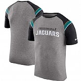 Jacksonville Jaguars Nike Enzyme Shoulder Stripe Raglan T-Shirt - Heathered Gray,baseball caps,new era cap wholesale,wholesale hats