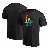 Los Angeles Dodgers Fanatics Branded Pride Black T Shirt,baseball caps,new era cap wholesale,wholesale hats