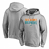 Miami Dolphins NFL Pro Line by Fanatics Branded Ash Iconic Collection Fade Out Pullover Hoodie 90Hou,baseball caps,new era cap wholesale,wholesale hats