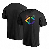 Minnesota Twins Fanatics Branded Black Big & Tall Pride T Shirt