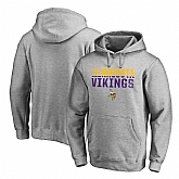 Minnesota Vikings NFL Pro Line by Fanatics Branded Ash Iconic Collection Fade Out Pullover Hoodie 90Hou,baseball caps,new era cap wholesale,wholesale hats