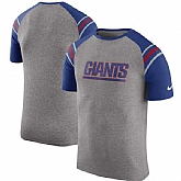 New York Giants Nike Enzyme Shoulder Stripe Raglan T-Shirt - Heathered Gray,baseball caps,new era cap wholesale,wholesale hats
