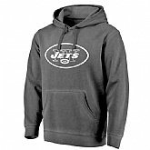 New York Jets NFL Pro Line by Fanatics Branded Black White Shadow Washed Logo Pullover Hoodie 90Hou,baseball caps,new era cap wholesale,wholesale hats