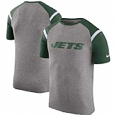 New York Jets Nike Enzyme Shoulder Stripe Raglan T-Shirt - Heathered Gray,baseball caps,new era cap wholesale,wholesale hats
