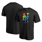 New York Mets Fanatics Branded Pride Black T Shirt