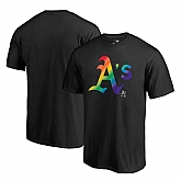 Oakland Athletics Fanatics Branded Pride Black T Shirt,baseball caps,new era cap wholesale,wholesale hats