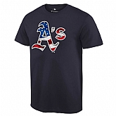 Oakland Athletics Navy Banner Wave T Shirt,baseball caps,new era cap wholesale,wholesale hats