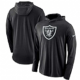 Oakland Raiders Nike Blend Performance Hooded Long Sleeve T-Shirt Black,baseball caps,new era cap wholesale,wholesale hats