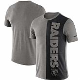 Oakland Raiders Nike Coin Flip Tri-Blend T-Shirt - Heathered GrayBlack,baseball caps,new era cap wholesale,wholesale hats