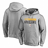Pittsburgh Steelers NFL Pro Line by Fanatics Branded Ash Iconic Collection Fade Out Pullover Hoodie 90Hou,baseball caps,new era cap wholesale,wholesale hats
