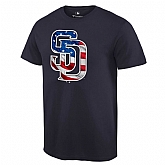 San Diego Padres Navy Banner Wave T Shirt