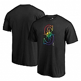Seattle Mariners Fanatics Branded Pride Black T Shirt,baseball caps,new era cap wholesale,wholesale hats