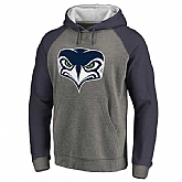 Seattle Seahawks NFL Pro Line by Fanatics Branded Ash Alternate Team Logo Gear Big & Tall Tri-Blend Raglan Pullover Hoodie 90Hou,baseball caps,new era cap wholesale,wholesale hats