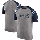 Tennessee Titans Nike Enzyme Shoulder Stripe Raglan T-Shirt - Heathered Gray,baseball caps,new era cap wholesale,wholesale hats